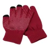 Red knitted gloves for women, warm and anti-slip thickened woolen gloves Item Picture